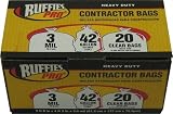Clear Contractor Bags, Ruffies Pro, 3 mil, 42 Gallon (20 ct)