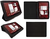 SD Tabletwear - Motorola Xoom 2 Executive Pro Multi-Function Case Luxury Wallet, Cover, Stand, Flip Case - Black Electronics