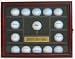 15 Golf Ball Display Case Holder Wall Cabinet, Hole-In-One Plate, Cherry Finish, Novelty Gift (GB04-CH)