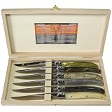 Laguiole Sleek Pearlized Steak Knives - Each one is Different