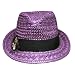 51cSklXQJvL. AA75  GORGEOUS PURPLE STRAW SHORT BRIM FEDORA W/ GEM TRIM