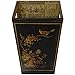 Oriental Furniture Black Lacquer Trash Bin