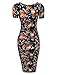 TAM WARE Women's Sweetheart Short Sleeve Midi Dress TWCWD053-DNAVY-US M