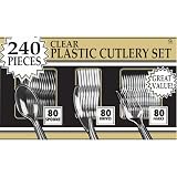 Clear Cutlery Set 240ct