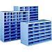 Equipto 41-13-BL Steel Literature Rack, 36" W x 36" H x 12" D, Textured Regal Blue