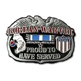 Korean War Veteran Pewter Belt Buckle
