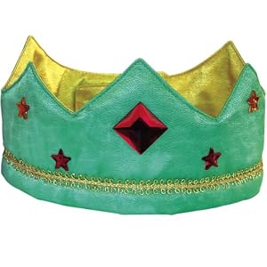 Reversible Silk Crown (Green/Gold) by Sarah's Silks