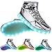 Christmas Gift: Cool High Top LED Shoes LED Light Up Sneaker & 7 Color Light & USB Charger