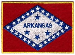 Arkansas State Flag Embroidered Patch Iron-On AR Emblem