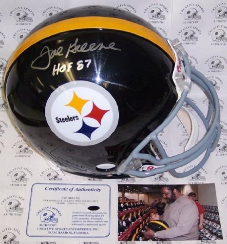 Joe Greene Autographed/Hand Signed Pittsburgh Steelers T/B Authentic Full Size Proline Football Helm