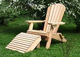 Folding Cedar Adirondack Chair with Ottoman Footstool, Amish Crafted