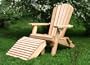 Folding Cedar Adirondack Chair with Ottoman, Amish Crafted