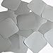 Square Sequin 40mm Silver Gray Metallic Opaque Vinyl Loose Couture Paillettes