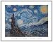 Vincent Van Gogh Starry Night Framed Print Canvas Texture