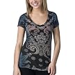 Regal Paisley Tee - Black