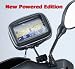 ME-MM+WPCS-B: Garmin Nuvi TomTom Magellan GPS Powered Motorcycle Mirror Mount with water resistant Universal Case for 3.5" / 4.3" / 5" Screen Portable GPS