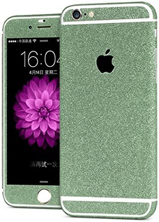 Fochutech Beauty Crystal Glitter Bling Full Body Decals Anti Scraf Waterproof Sticker Protect Case Skin for Apple Iphone 6Plus 6S Plus 5.5 Inch (Green)