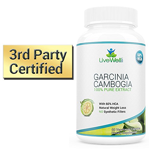LiveWell Labs Garcinia Cambogia Extract Weight Loss Supplement 1600 mg - 1 Bottle