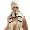 Ivory Black Stripe Knit Scarf Cap Hat 2 Pc Set Image #2