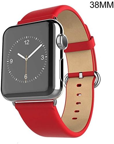 Apple Watch Replacement Band - Waloo™ Leather Grain Apple Watch Replacement Band (38mm Red)
