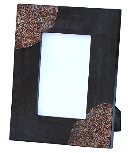 Diwali Gifts – SouvNear Picture / Photo Frames 4×6 – Antique Black Wooden Frame with Stand Double Use Horizontal and Vertical from SouvNear