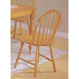 Set of 4 Oak Finish Windsor Country Style Wood Dining Chair Chairs by visiondecor Furniture