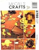 McCall's 3780 Crafts Sewing Pattern Leaves Wreath Pumpkin Placemat Table Runner Harvest Decorations