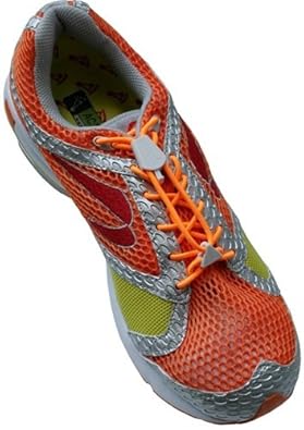 Yankz - Fluorescent Orange Laces, White Lock