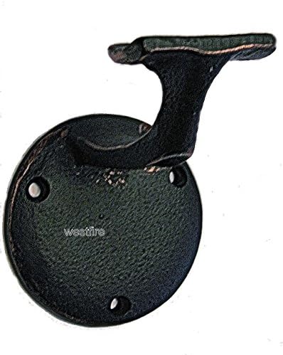 Crown Heritage3028 Iron Wall Rail Bracket, Rubbed Copper