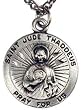 St. Jude Thaddeus Medal,24" Stainless Steel Chain