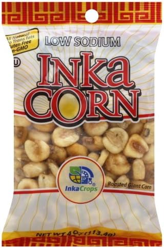 Inka Crops Low Salt Roasted Inka Corn 4-Ounce (Pack of 6)