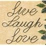 Live Laugh Love Words Hanging Wall Decor Set of 3