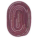 10' Round Braided Cotton Sangria Area Rug