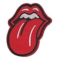 Rolling Stones Tongue Lips Iron on Sew on Embroidered Badge Applique Motif Patch From PatchWOW