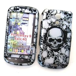 Samsung Epic 4G (Sprint) Rubberized Snap On Protector Hard Case "Skullerific" Design