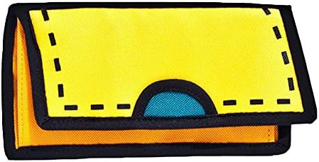 Venz Cute 3D Comics Canvas Wallet Coin Purse (yellow)