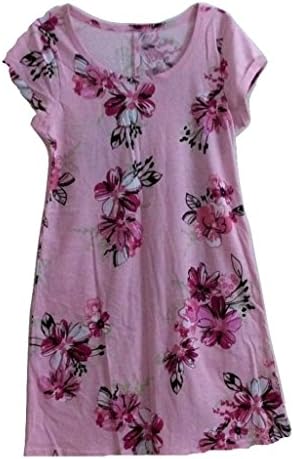 Nexapparel Girls PJ Dress, 16-18(Medium), Floral Print, Pink