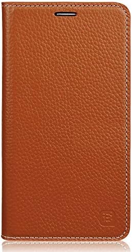 Samsung Galaxy Note 4 Case, GENUINE Leather Wallet Case with Stand Feature and Credit Card IDs Pockets- Business Series (BROWN)