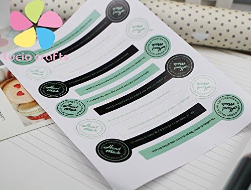 2*48pcs 2.5*10cm "Hand Made" Seals Stickers/tags for Cookie/ Biscuit/ Cake Bakery Packaging