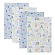 Gerber 4PK Flannel Burp Cloths - Blue