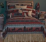 Wooded River Deer Meadow Twin Bedspread Coverlet
