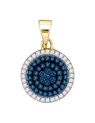 0.33CTW BLUE DIAMOND MICRO-PAVE PENDANT