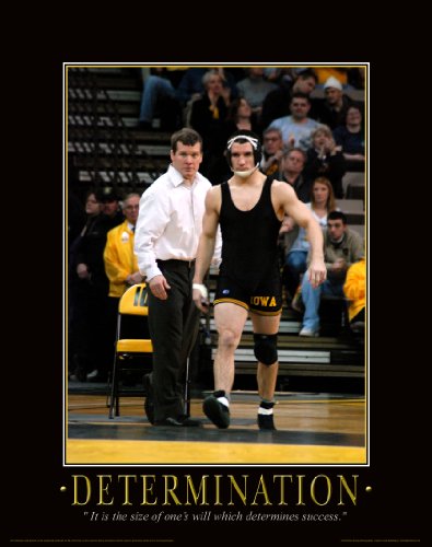 Iowa Hawkeye Wrestling Motivational Poster Art Print 11x14 Kids Shoes Head Gear Singlet