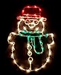 17" Lighted Snowman Christmas Window Silhouette Decoration