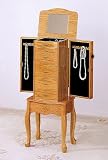 Deluxe Jewelry Armoire In Light Oak Finish
