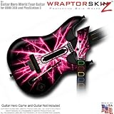 Lightning Pink Skin fits Band Hero, Guitar Hero 5 & World Tour Guitars for  ....