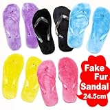 半額値下げ⇒ふわっふわのフェイクファーサンダル・FakeFur Sandal・ビーサン・ビーチサンダル