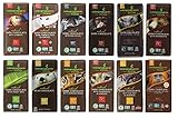 Endangered Species Chocolate Variety Pack 12 Flavors (Pack of 12) -------------(Dark Chocolate with Cinnamon Cayenne, Dark Chocolate with Sea Salt & Almonds, Dark Chocolate with Cherry, Tiger Dark Espresso Beans, Rain Forest Dark Mint, Grizzly Dark Raspberry, Wolf Dark Cranberry Almond, Sea Otter Milk Chocolate, Chimpanzee Dark Chocolate, Hazelnut Toffee, Panther Extreme Dark Chocolate, Artic Fox with Pumpkin Spice)