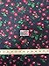 BLACK CHERRY FRUIT PRINT POLY COTTON FABRIC 58