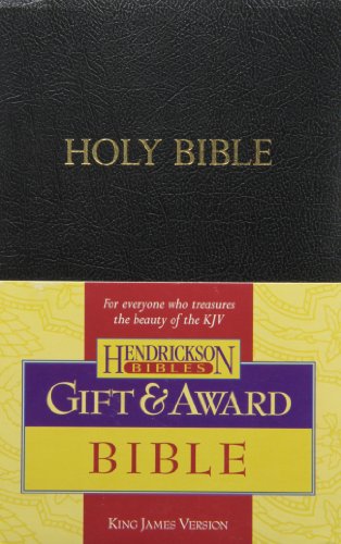 the holy bible king james version black imitation leather gift  award